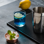 bar service mat on home bar counter