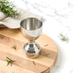 bell jigger on a home bar counter