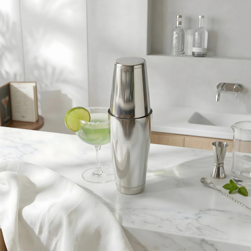 Boston shaker for cocktail mixing
