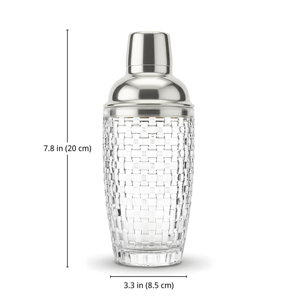 Glass Cocktail Shaker - 12 oz dimensions