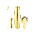 gold Boston shaker cocktail set - 4-piece products display