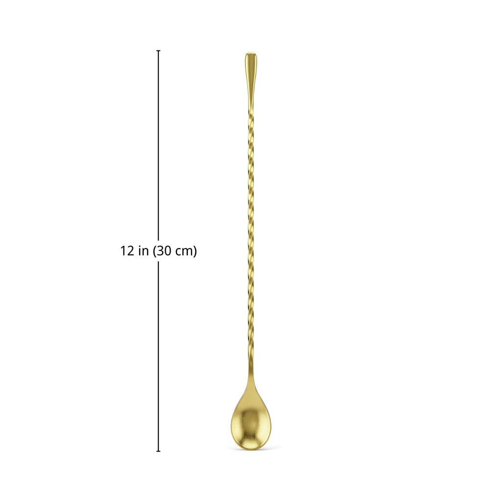 Gold Teardrop Bar Spoon - 12 inch dimensions