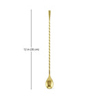Gold Teardrop Bar Spoon - 12 inch dimensions