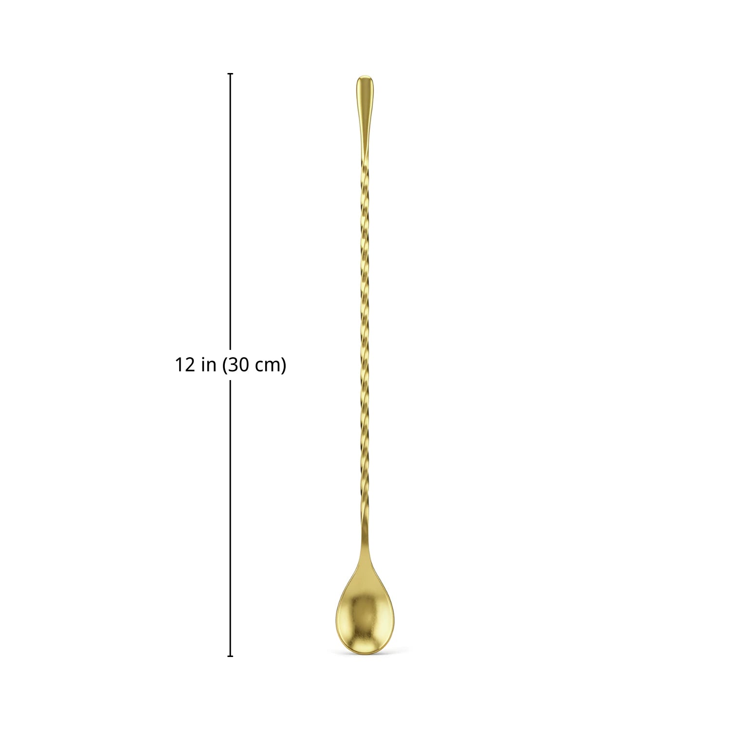 Gold Teardrop Bar Spoon - 12 inch dimensions