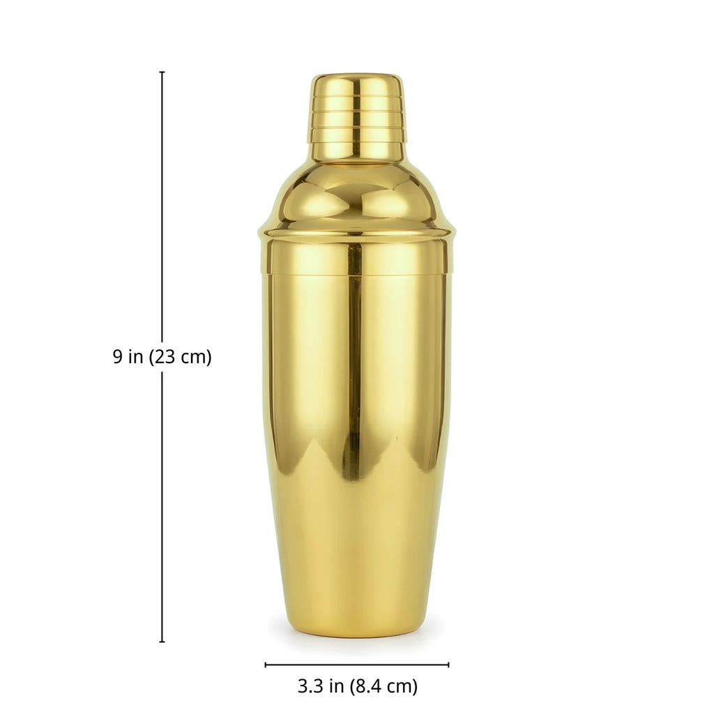 Gold Cobbler Shaker - 24 oz dimensions
