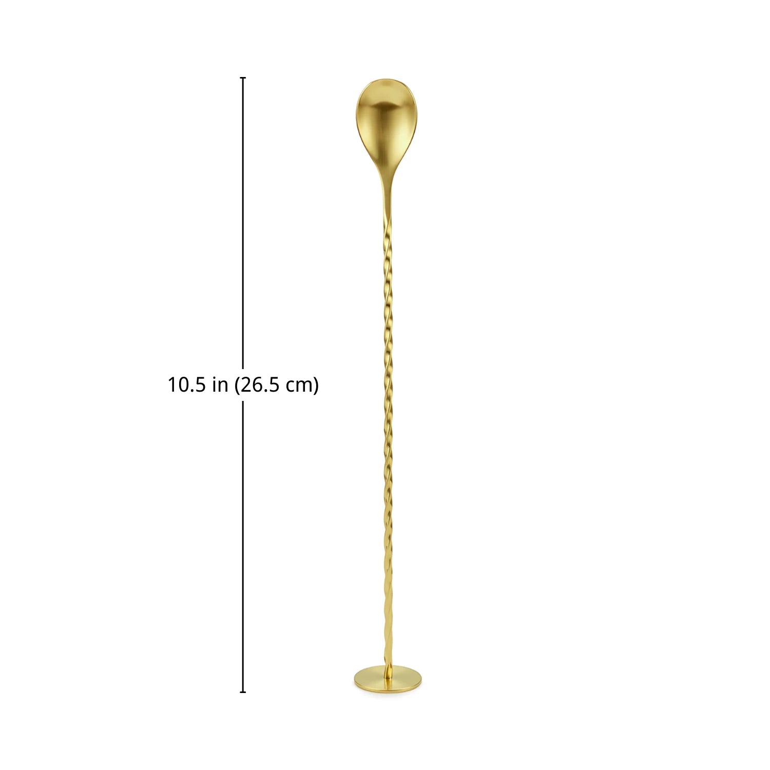 Gold Flat End Bar Spoon - 10 inch dimensions