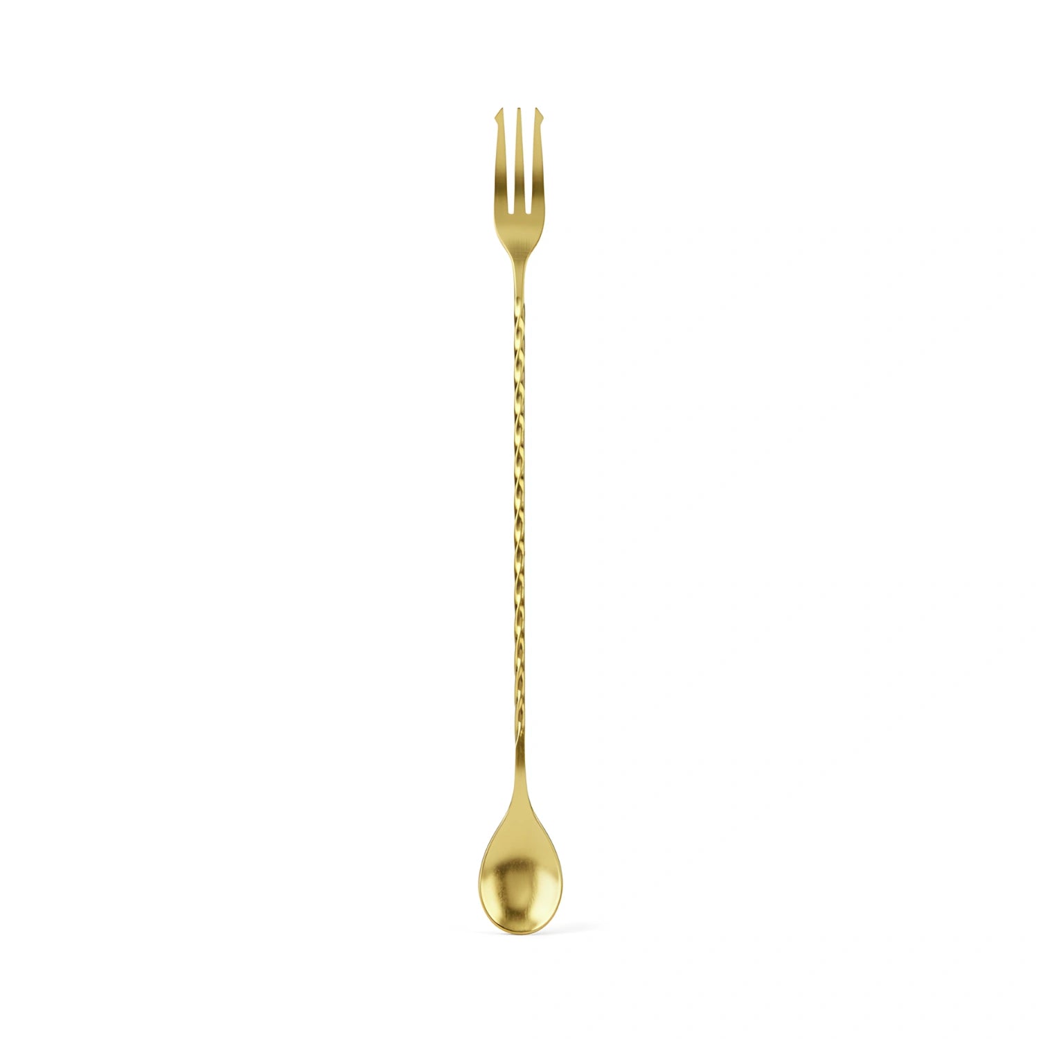 Gold Fork End Bar Spoon - 12 inch