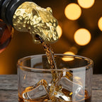 gold leopard pourer detail view