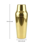 Gold Parisian Shaker - 20 oz dimensions