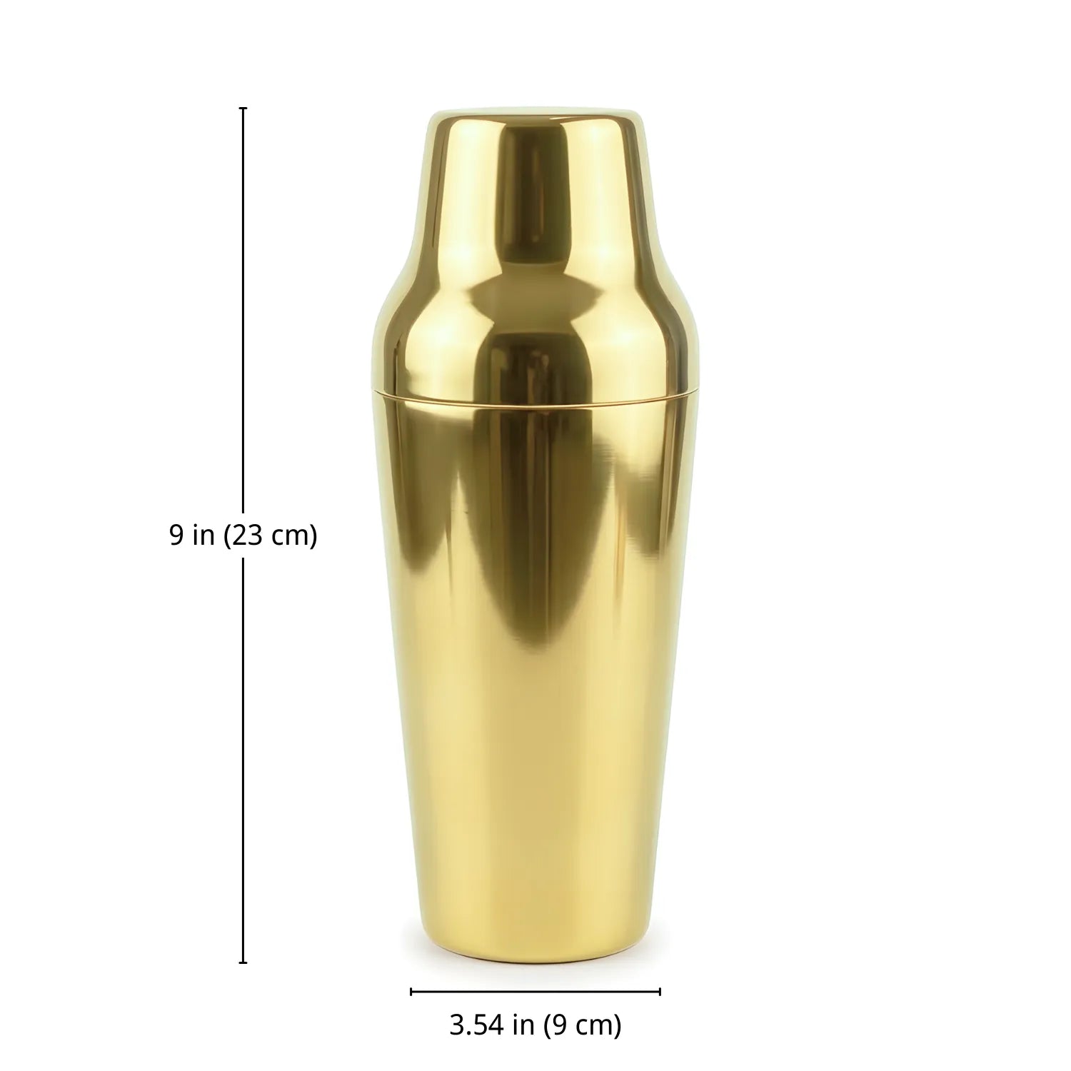 Gold Parisian Shaker - 20 oz dimensions