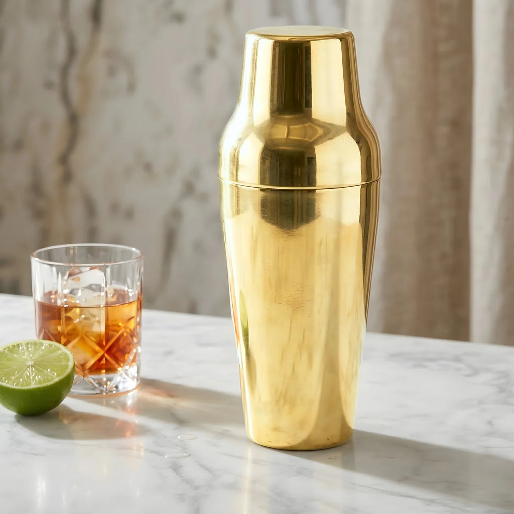 Parisian shaker on a home bar counter
