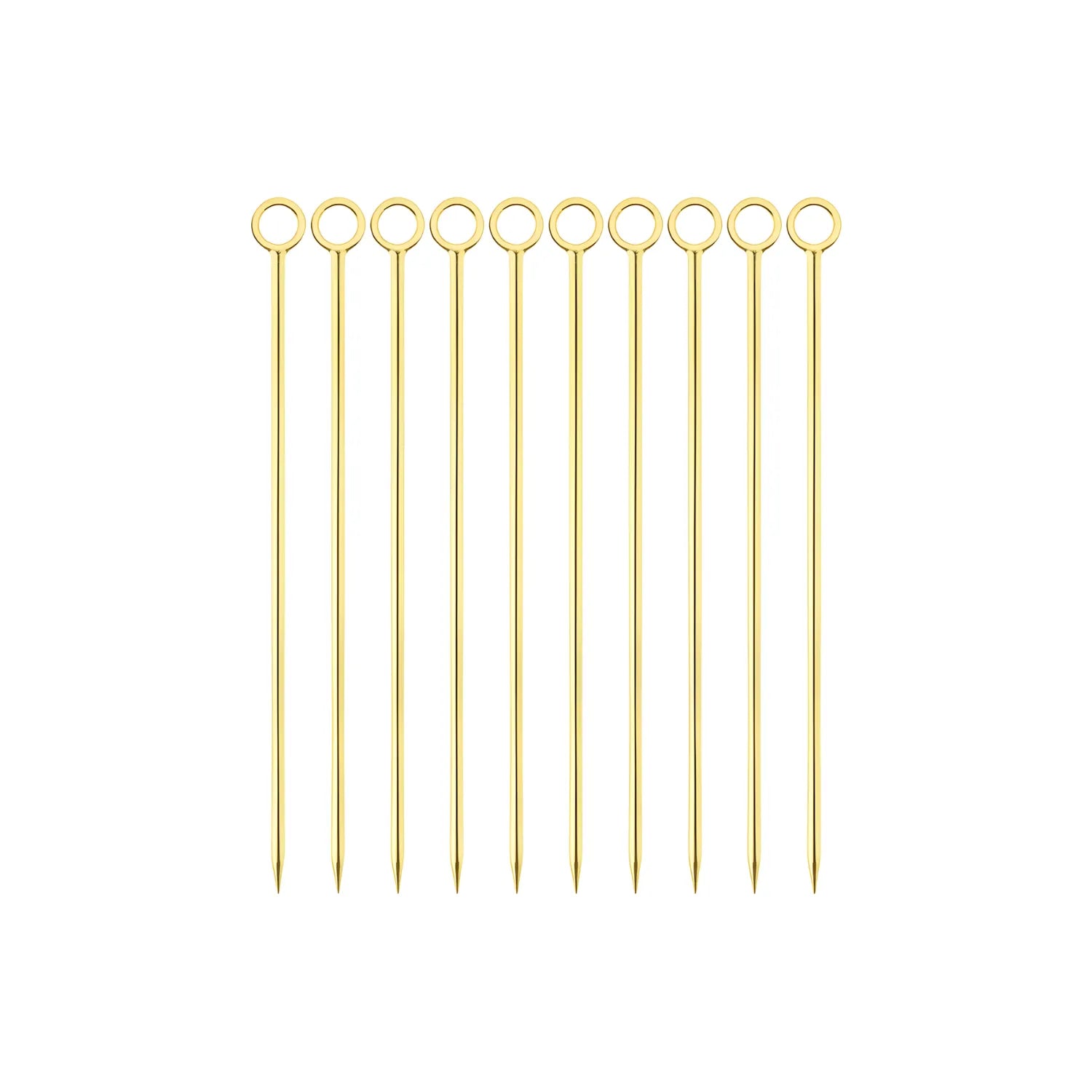 gold Ring Cocktail Picks - Set of 10
