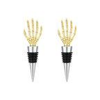 gold Skeleton Hand Wine Stoppers - Set of 2