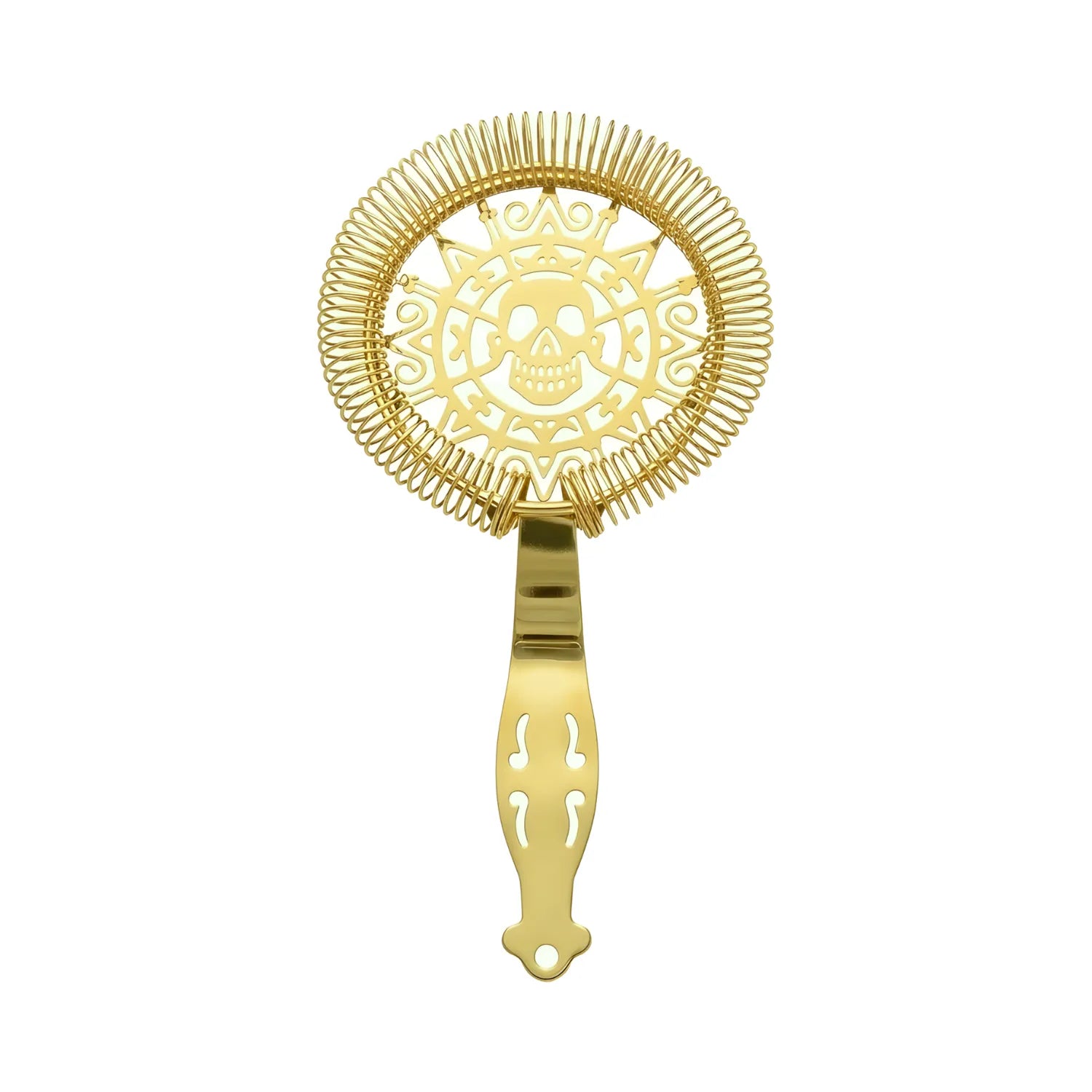 gold Skull Cocktail Strainer