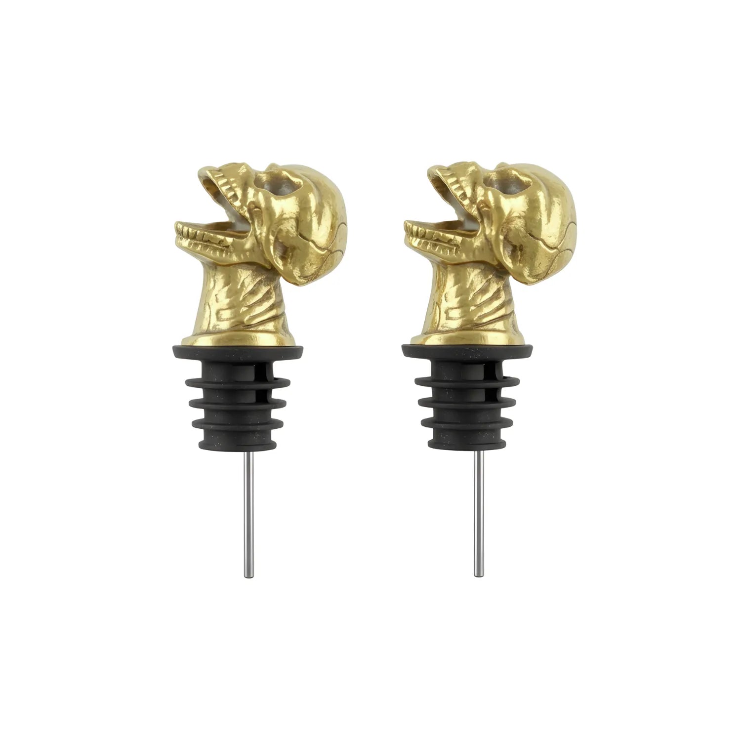 gold Skull Pourers - Set of 2