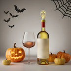 gold skull wine stopper for Halloween