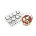 Heart Stainless Steel Ice Cubes – Set of 8
