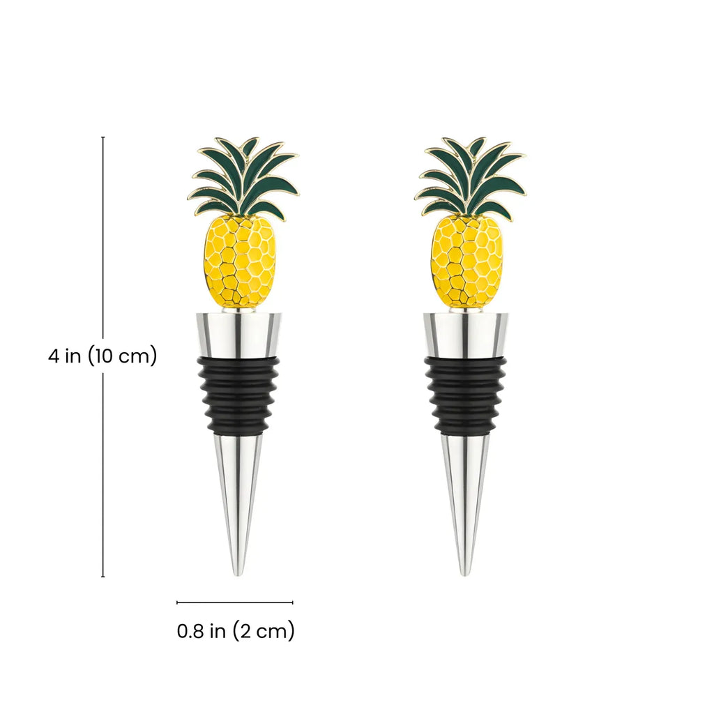 Pineapple Wine Stoppers dimensions