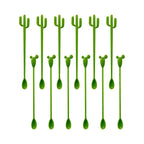 Plastic Cactus Swizzle Sticks - Set of 12