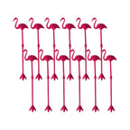 Plastic Flamingo Swizzle Sticks - Set of 12