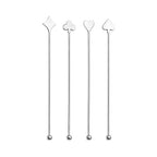 playing card swizzle sticks - set of 4