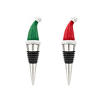 Santa Hat Wine Stoppers - Set of 2