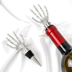 skeleton hand wine stoppers detail view