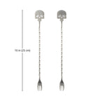 Skull Bar Spoons - Set of 2 dimensions
