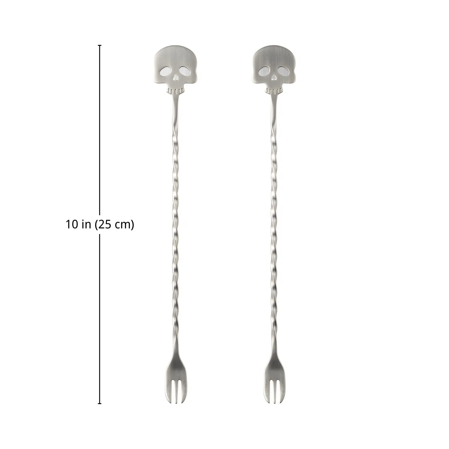 Skull Bar Spoons - Set of 2 dimensions