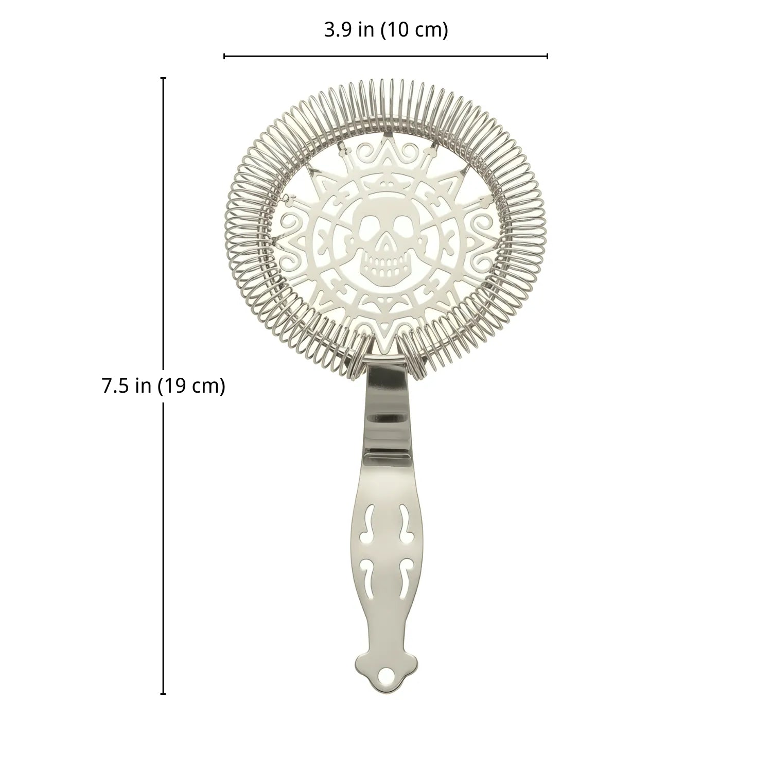 Skull Cocktail Strainer dimensions