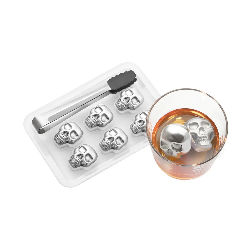 Skull Stainless Steel Ice Cubes – Set of 6