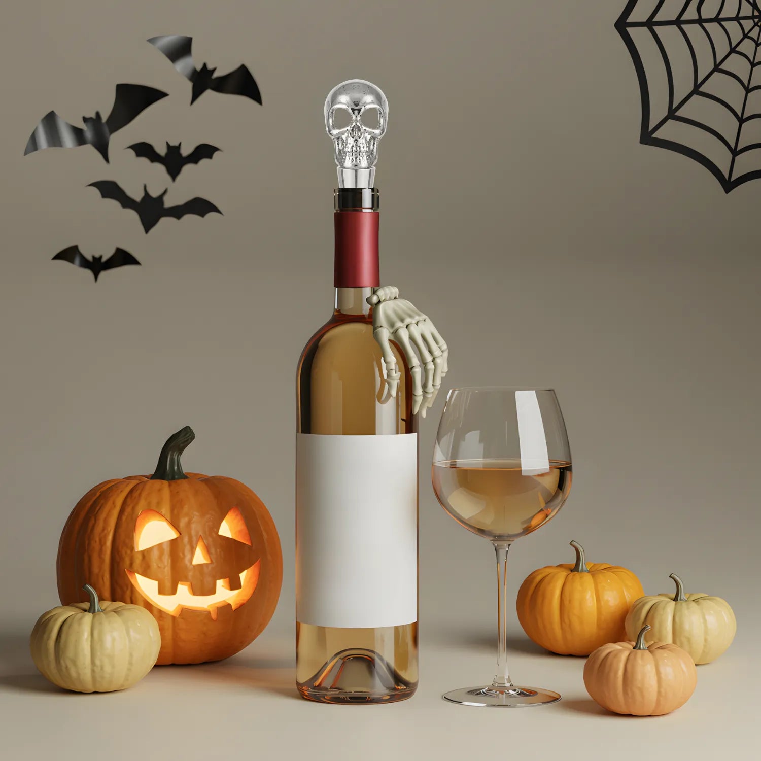skull wine stopper for Halloween