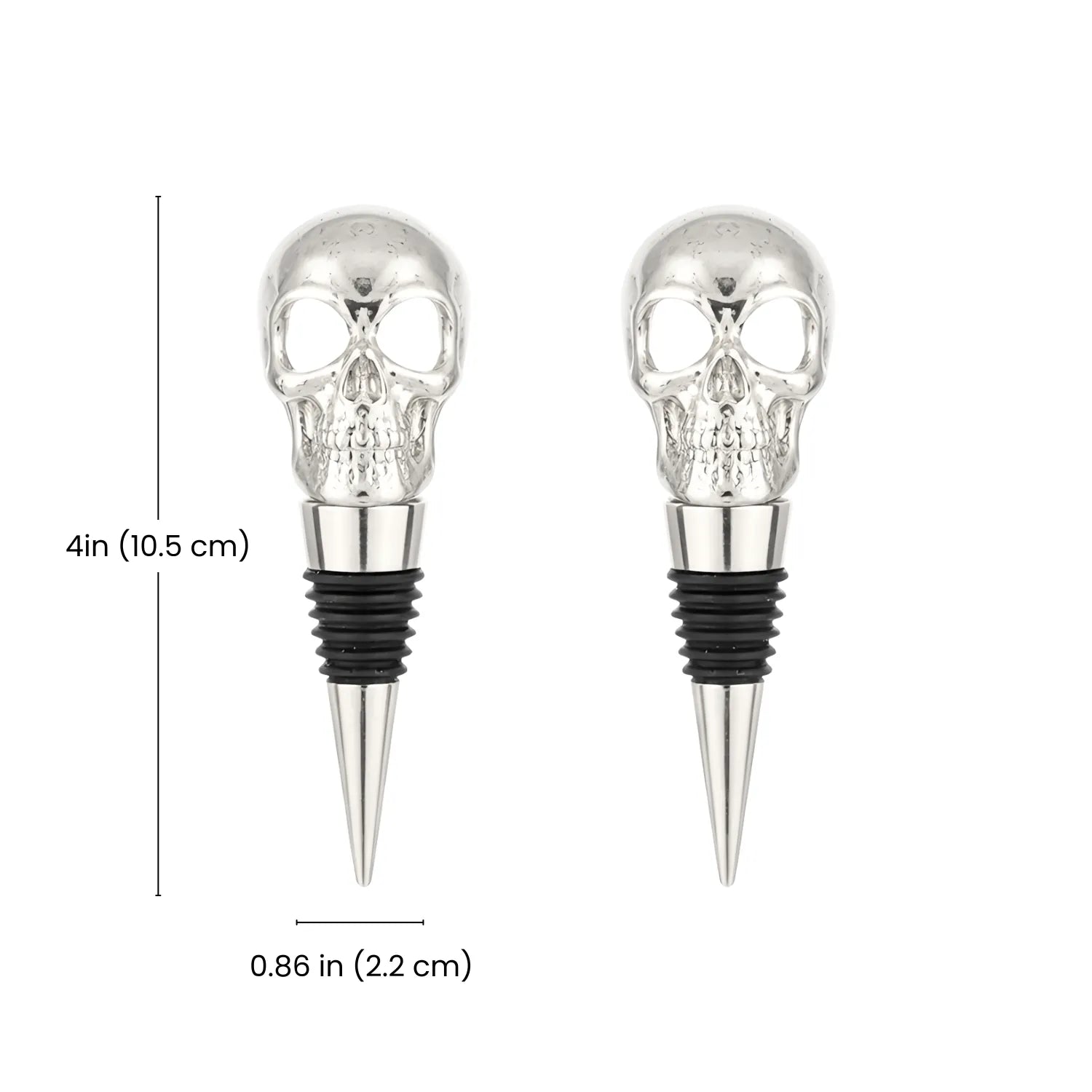 Skull Wine Stoppers dimensions