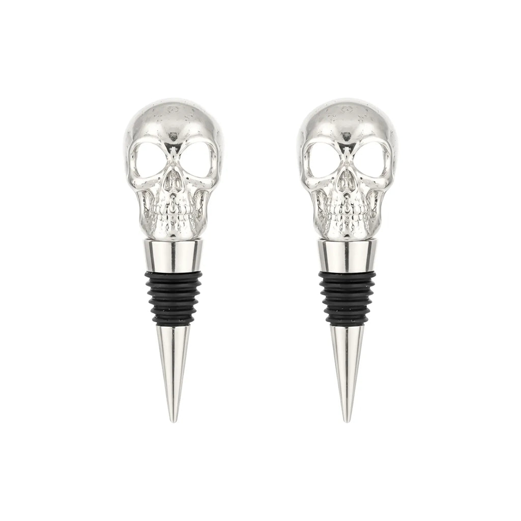 Skull Wine Stoppers - Set of 2