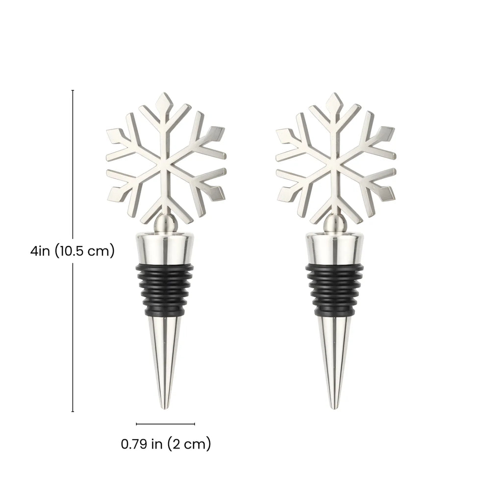 Snowflake Wine Stoppers dimensions