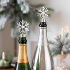 snowflake wine stoppers detail view