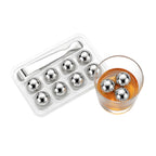 soccer stainless steel ice cubes set of 8