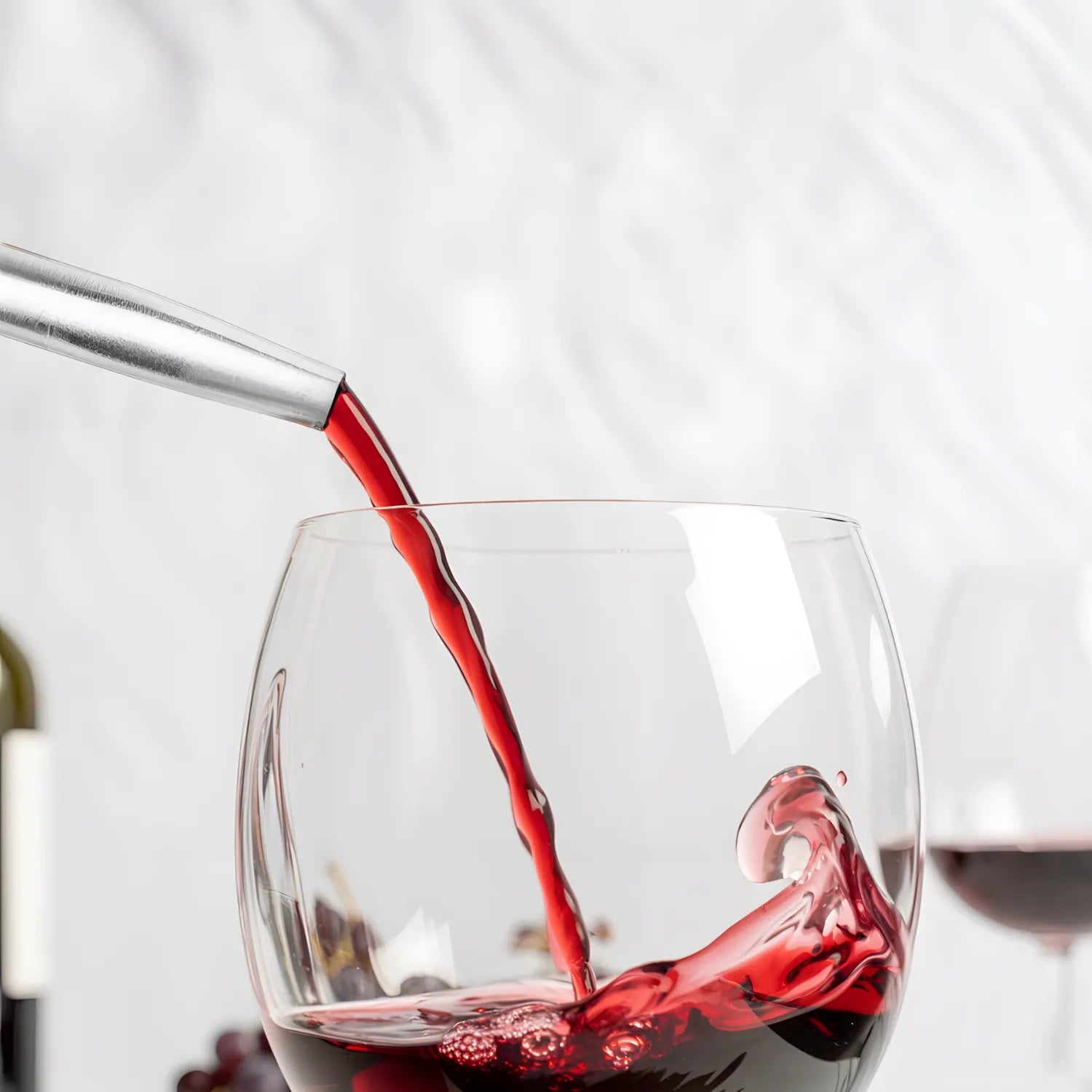 bottle with a speed pourer in use