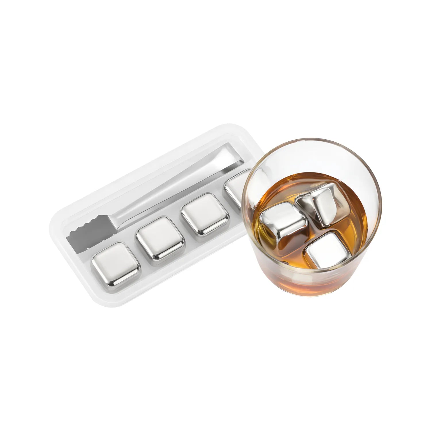 Stainless Steel Ice Cubes - Set of 4