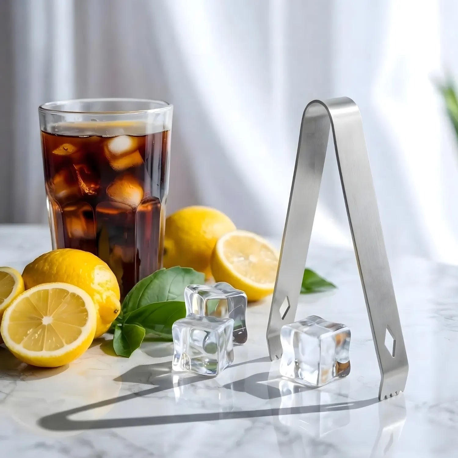 stainless steel ice tongs for cocktail