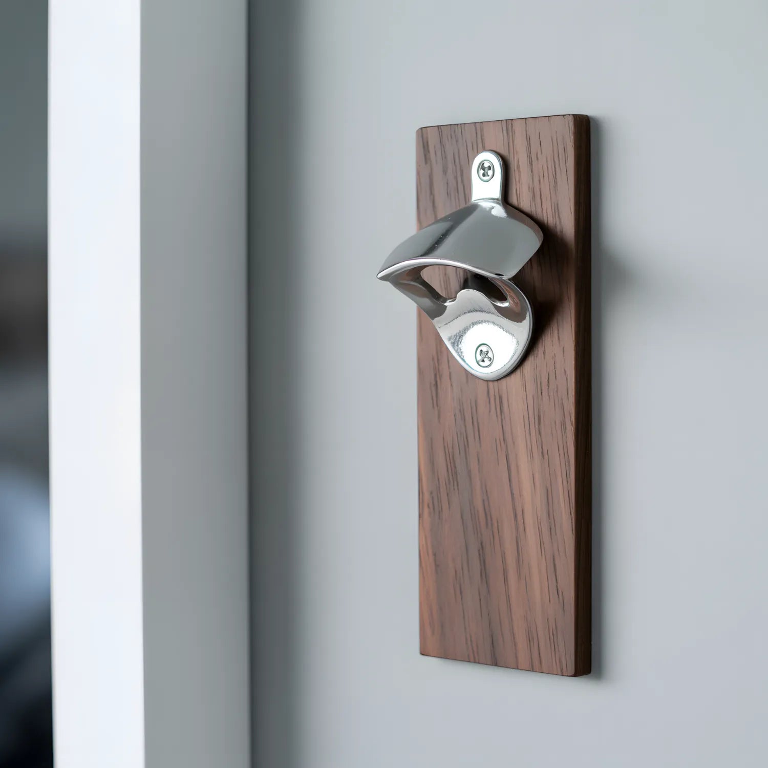 wall-mounted bottle opener hanging on the wall